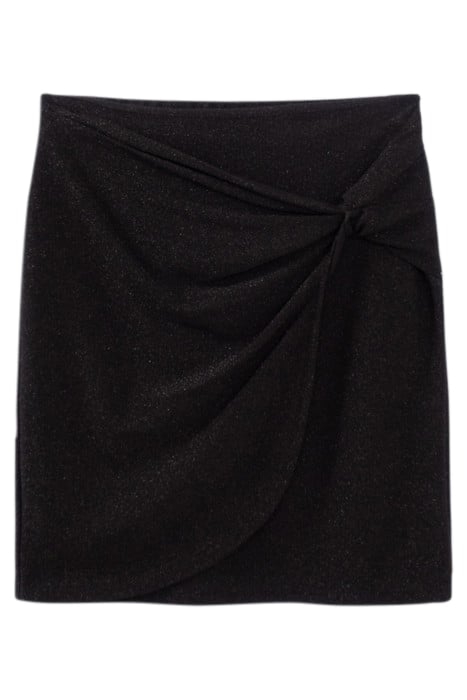 BLACK SHINY KNIT SHORT SKIRT 3