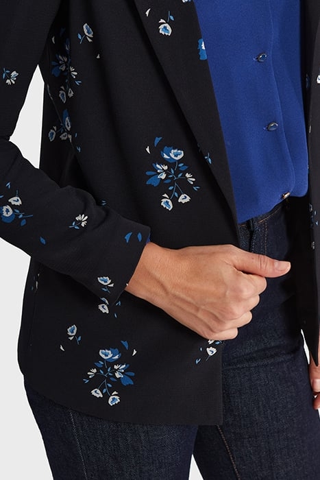 BLACK FLORAL BOUQUET PRINT SUIT JACKET 6