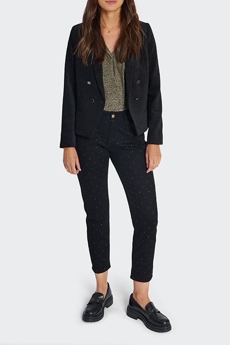 BLACK DOUBLE-BREASTED SUIT JACKET 2