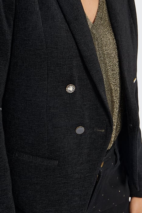 BLACK DOUBLE-BREASTED SUIT JACKET 3