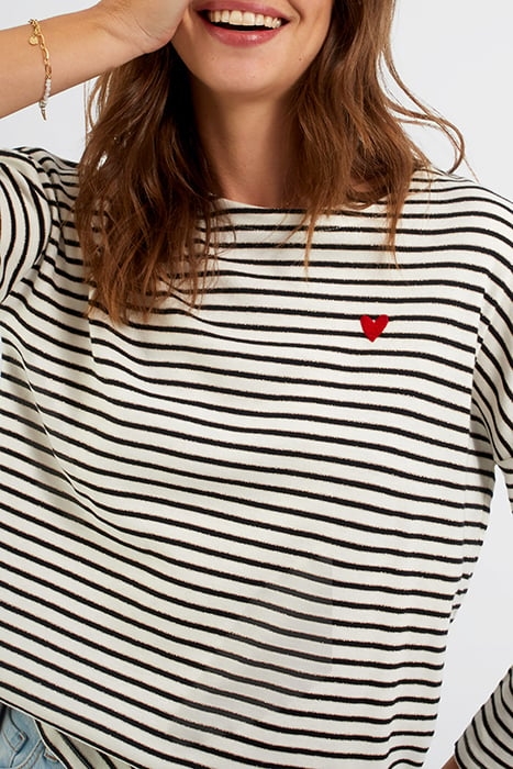 SAILOR T-SHIRT WITH STRIPES AND EMBROIDERED HEART 4