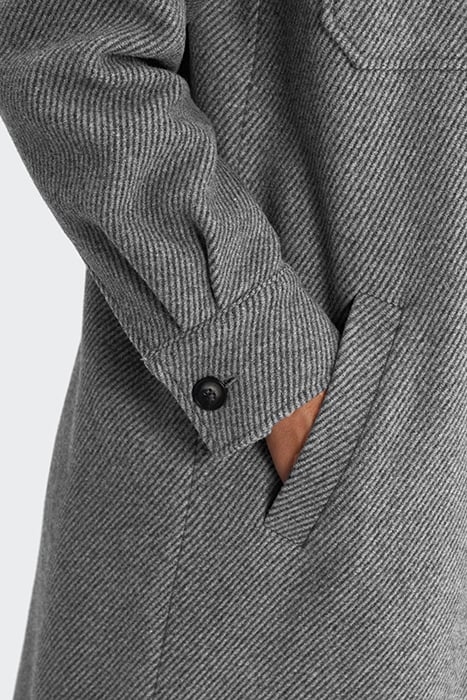 GREY OVERSHIRT-STYLE LONG COAT 6