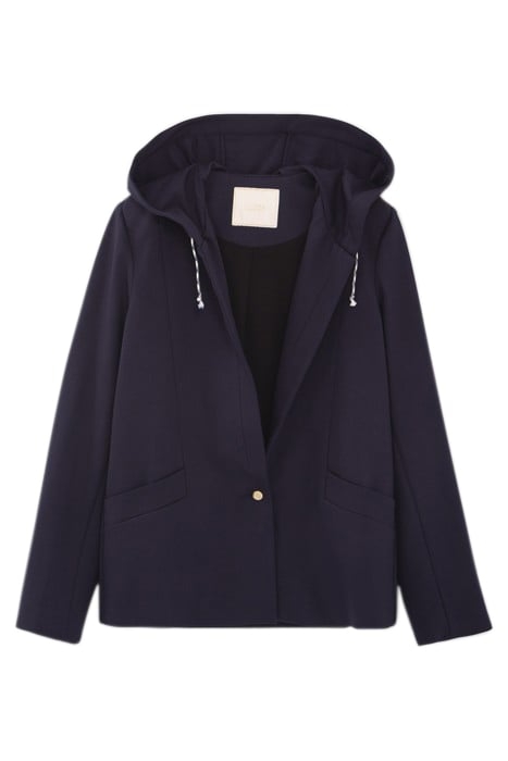 NAVY HOODED SUIT JACKET 3