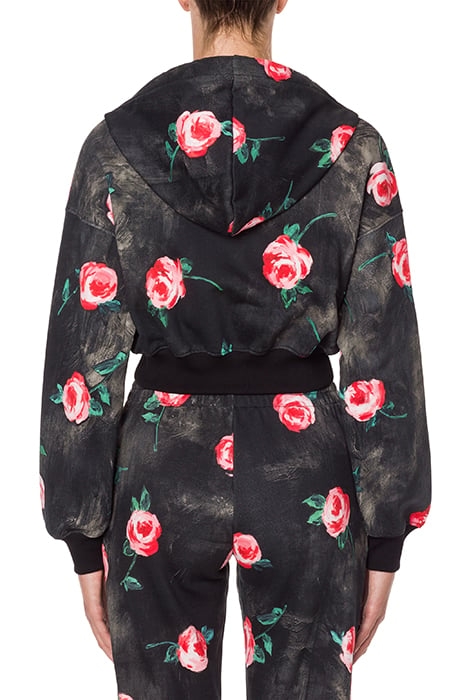 PAINTED FLOWERS CROPPED SWEATSHIRT MULTICOLOR 2