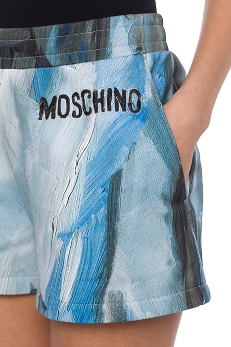 PAINTING FLEECE SHORTS BLUE 4