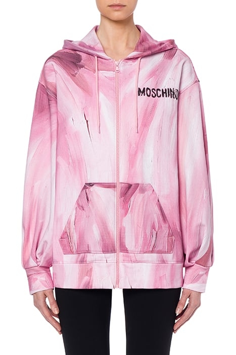 PAINTING COTTON SWEATSHIRT PINK 1