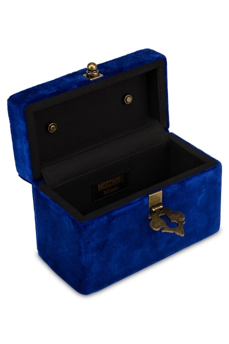 SMALL VELVET BAG HANDLE WITH CARE BLUE 3