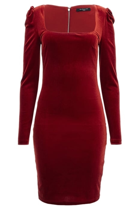 LARA DRESS LACQUER RED 3