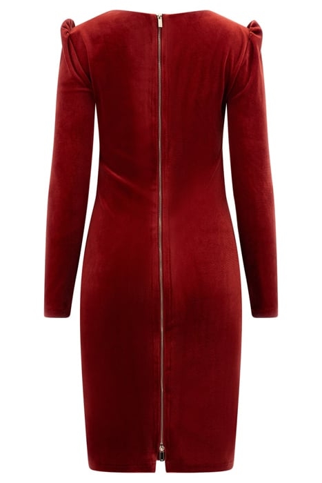 LARA DRESS LACQUER RED 4