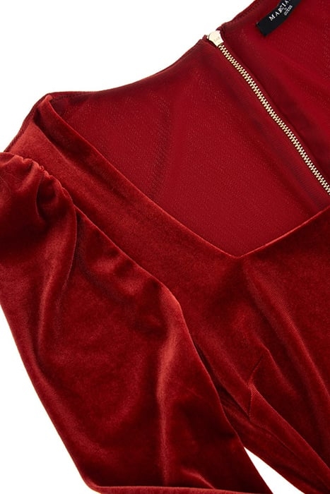 LARA DRESS LACQUER RED 6