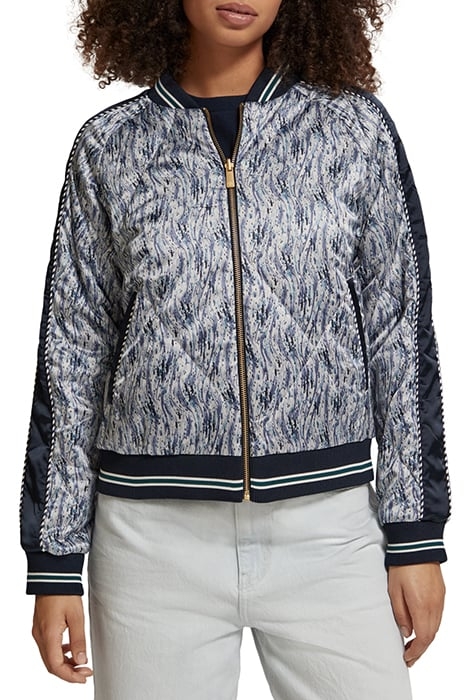 EMBROIDERED BOMBER WITH CONTRAST DETAIL NIGHT 7