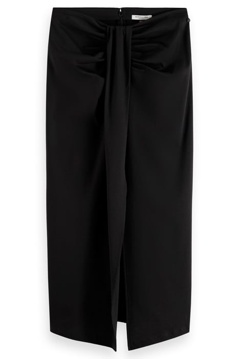 SKIRT WITH DRAPE DETAIL EVENING BLACK 1
