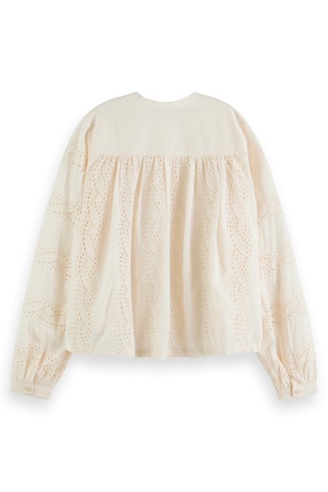 SHIRT WITH BROIDERIE ANGLAISE SOFT ICE 2