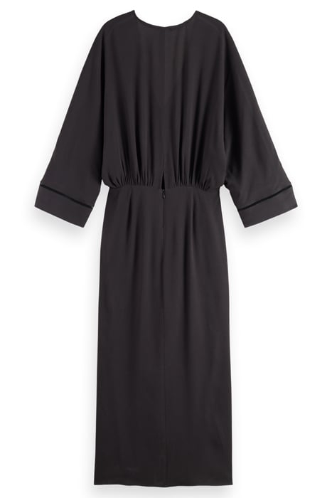 MIDI DRESS WITH DRAPE DETAIL EVENING BLACK 2