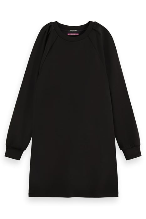 TUCK DETAIL JERSEY DRESS EVENING BLACK 4