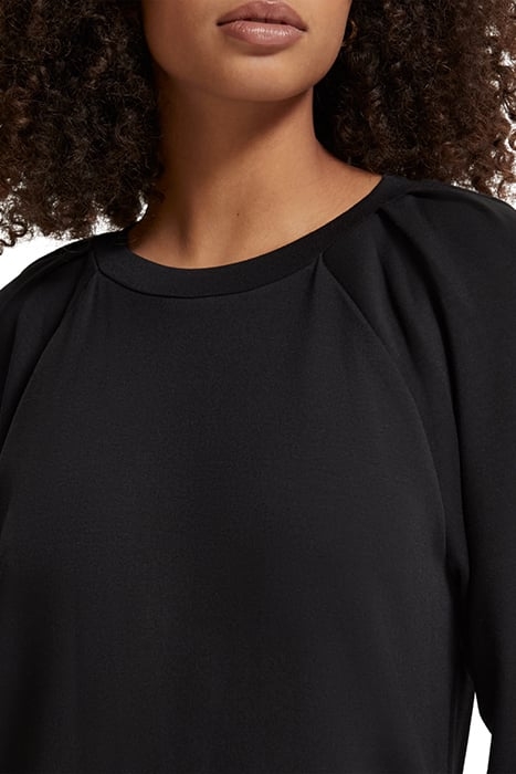 TUCK DETAIL JERSEY DRESS EVENING BLACK 7