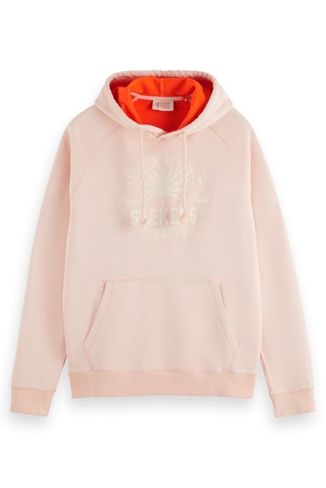 CONTRAST LOOPS ARTWORK HOODIE SHELL 1