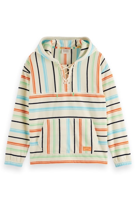 TOWELLING STRIPED HOODIE MULTICOLOUR STRIPE 4