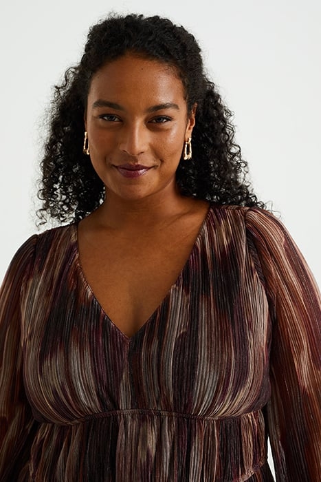 DRESS MAXI LENGTH BURGUNDY RED 5