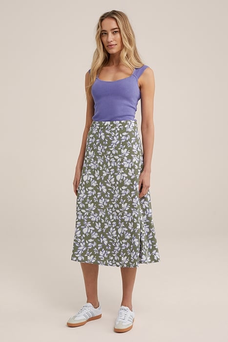 SKIRT MEDIUM LENGTH OLIVE GREEN 3