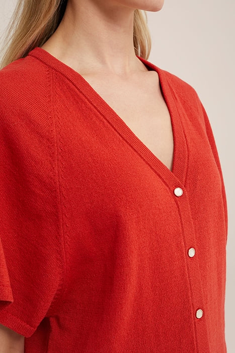KNITTED CARDIGAN BRIGHT RED 5