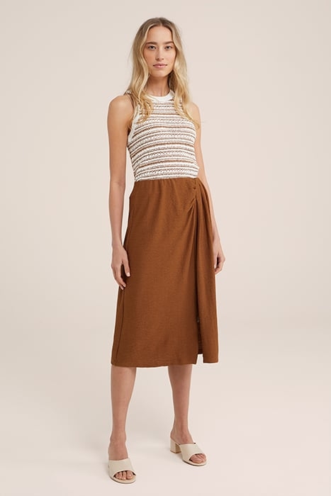 SKIRT MEDIUM LENGTH BROWN 3