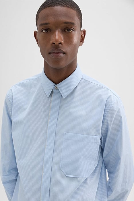 STRIPED COTTON-BLEND SHIRT LIGHT BLUE MULTI 3