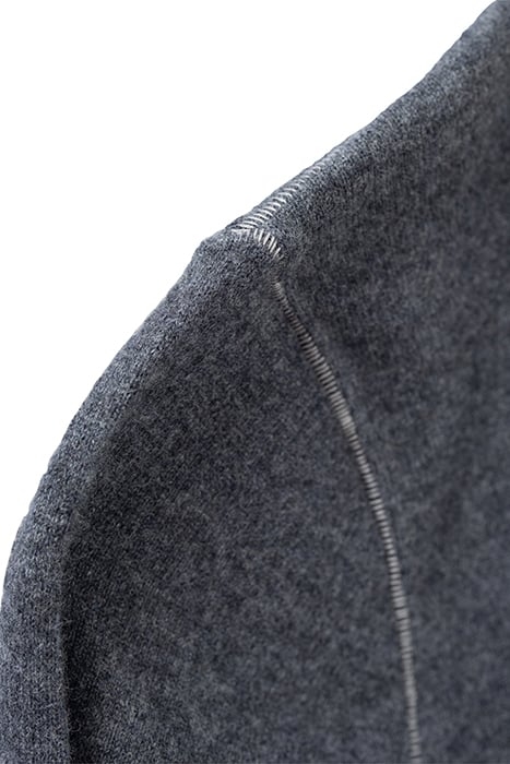 CHARCOAL KNIT SWEATER WITH SLOGAN ON BACK ANTHRACITE 7