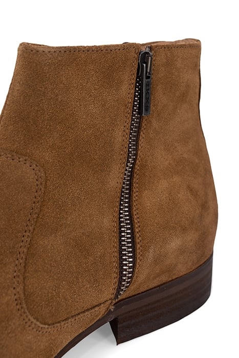 BROWN SUEDE ZIPPED BOOTS CAPPUCINO 5