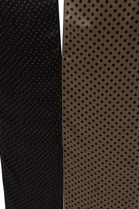 BLACK PURE EDITION DOUBLE POLKA DOT SILK SCARF BLACK 4