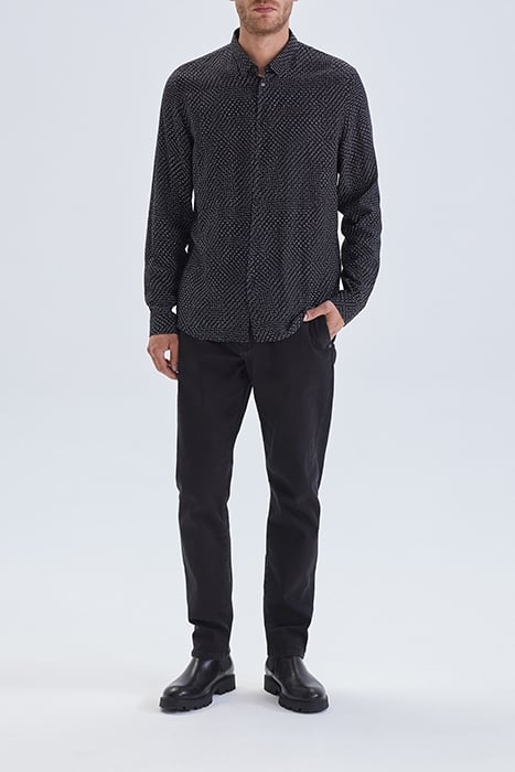 BLACK POLKA DOT LENZING™ ECOVERO™ SLIM SHIRT BLACK 3