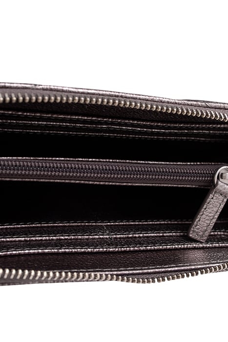 1440 COMPAGNON METALLISE QUILTED CHEVRON WALLET GREY 3