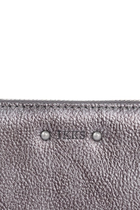 1440 COMPAGNON METALLISE QUILTED CHEVRON WALLET GREY 4