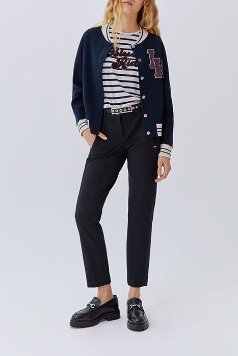 NAVY KNIT BOMBER-STYLE CARDIGAN NAVY 3