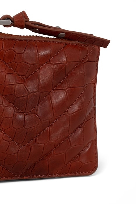 ORANGE CROC-EMBOSSED 1440 BANKER CARD HOLDER ORANGE 5