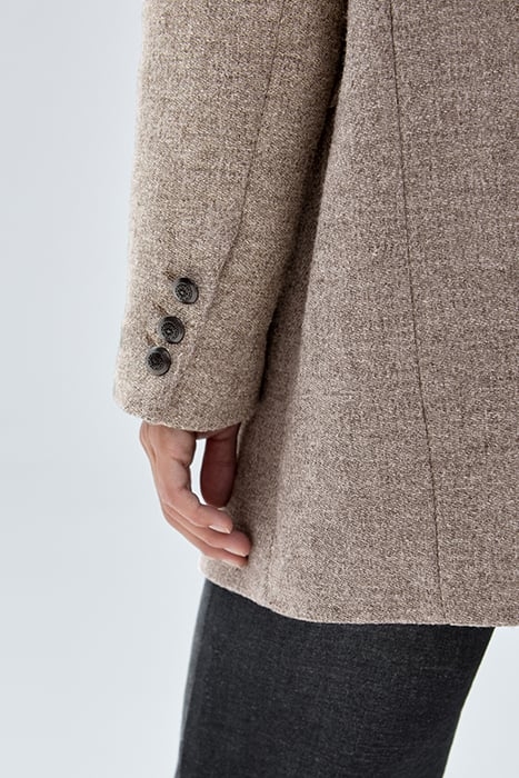 BROWN MID-LENGTH COAT SESAME 5