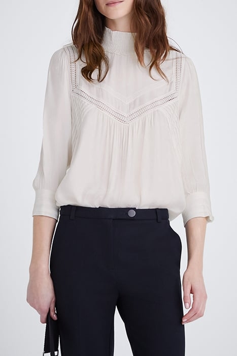 ECRU ROCK MOTIF JACQUARD BLOUSE OFF-WHITE 1