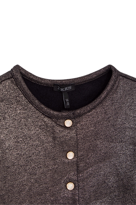 GIRLS’ CHAMPAGNE PRESS STUD SWEATSHIRT FABRIC CARDIGAN CHAMP 3