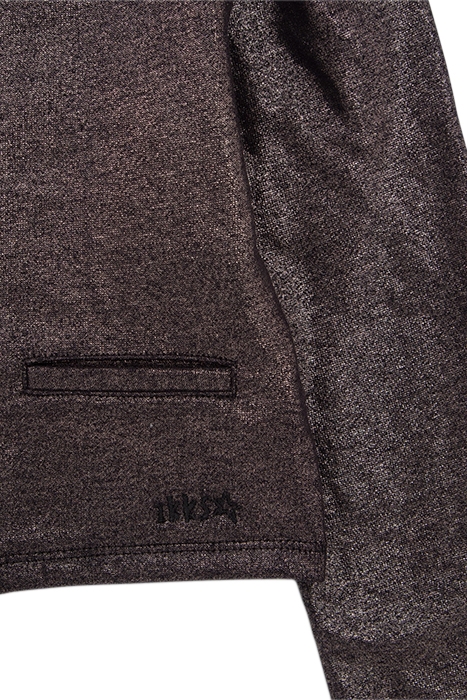 GIRLS’ CHAMPAGNE PRESS STUD SWEATSHIRT FABRIC CARDIGAN CHAMP 6