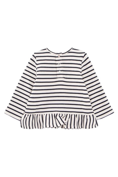 BABY GIRLS’ SAILOR-STRIPE ORGANIC COTTON T-SHIRT WITH FLAG O 3