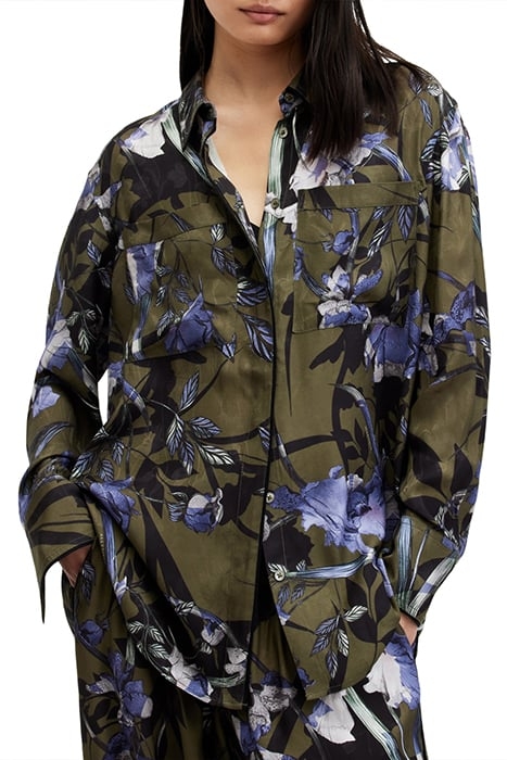 EVE BATU SHIRT DEEP KHAKI GREEN 1