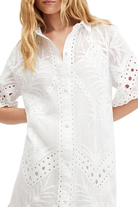 MERIA BRODERIE DRESS OPTIC WHITE 5