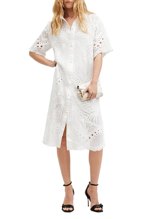 MERIA BRODERIE DRESS OPTIC WHITE 1