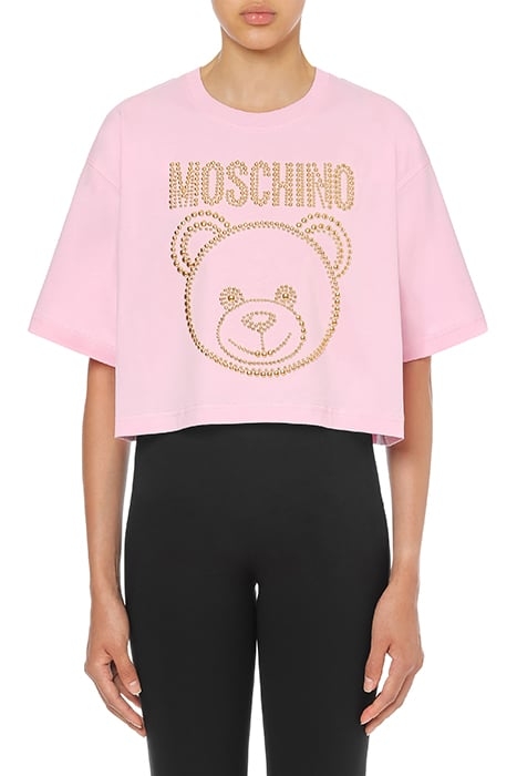 TEDDY STUDS JERSEY T-SHIRT PINK 1
