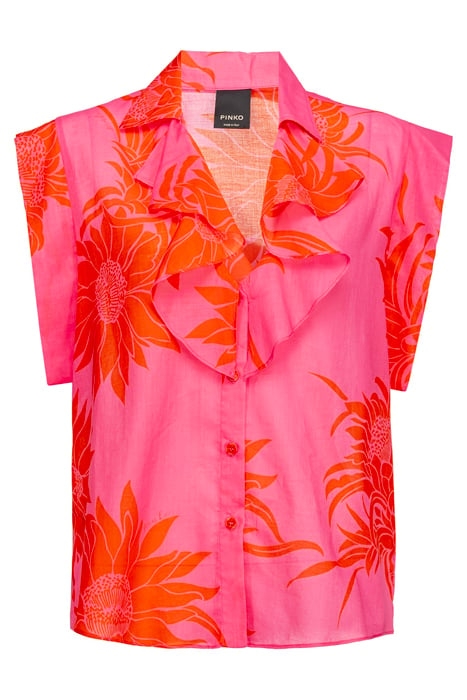 MENTUCCIA BLUSA MUSSOLA STAMPA MACROFIORE PINK/RED 1