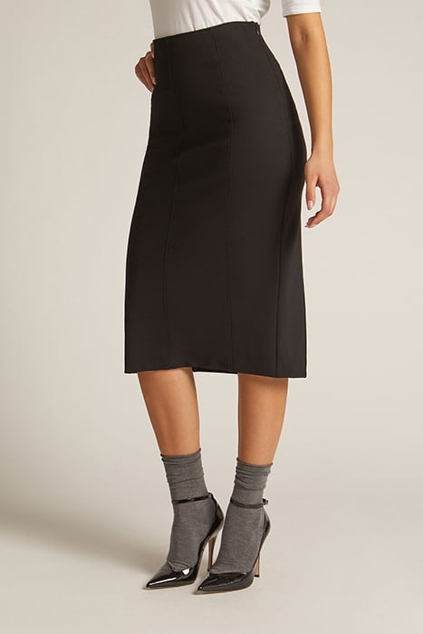 MILANO STITCH MIDI SKIRT BLACK 1