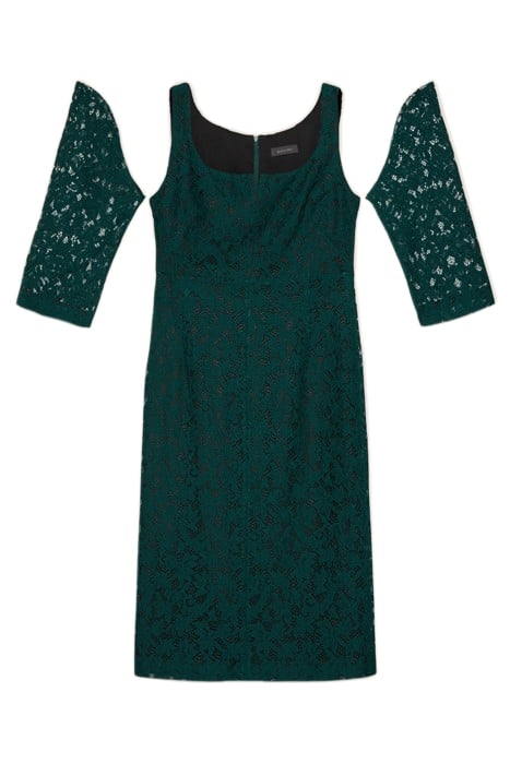 LACE SHEATH DRESS GREEN 3