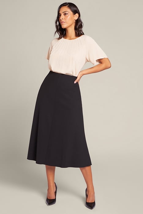 SHORT BLOUSE WITH RIBBING ON THE NECKLINE NATURAL 3