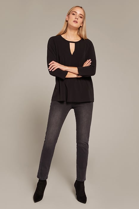 T-SHIRT WITH CUT OUT DETAIL BLACK 3