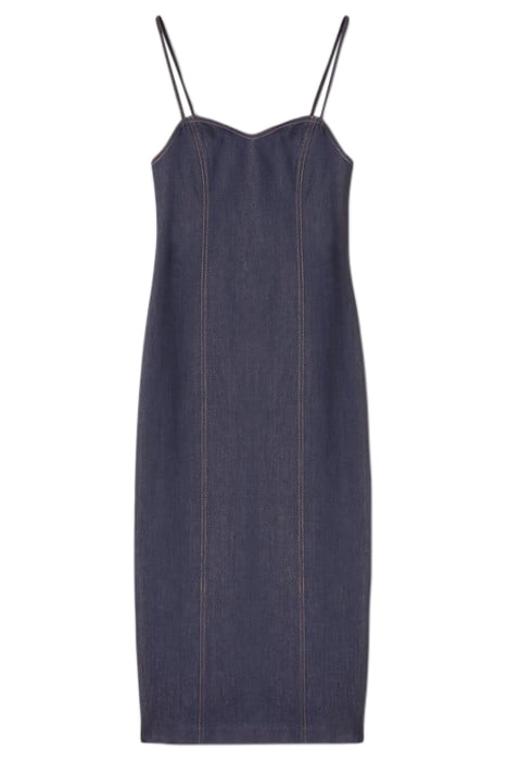 DENIM BUSTIER DRESS BLUE 3